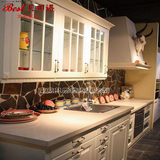 南京贝思德定制定做家具橱柜厨柜模压门岛一字型整体厨房欧式田园