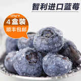 【仙庆】智利进口新鲜蓝莓125g*4盒装蓝莓鲜果 新鲜水果 顺丰包邮
