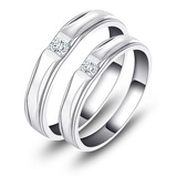 18K金白金铂金情侣钻石对戒结婚求婚钻石戒指男女钻戒正品一克拉