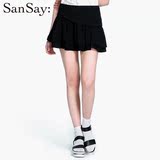 2016夏季新品短裤 韩系修身高腰百搭短裙假两件裙裤 女S152F601