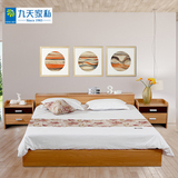 九天双人床简约现代1.5米1.8米板式床卧室箱框特价榻榻米组装韩式
