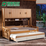 顺联家具北欧上下床双层床高低床子母床成人实木母子床组合拖床