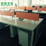 天津优质办公桌工位 简约现代风格的直条带屏风办公工位