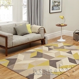 抽象几何欧式地毯客厅茶几沙发地毯卧室床边手工腈纶满铺地毯定制