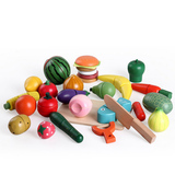 木制过家家水果蔬菜海鲜切切看 单卖仿真磁性切切乐木质厨房玩具