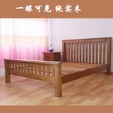 纯实木床全橡木美式双人床进口卧室家具外贸出口欧式工厂直销特价