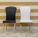 不锈钢餐椅简约时尚现代欧式电脑椅子特价黑白色酒店宜家椅子休闲