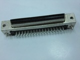 SCSI 68PIN插座   90度弯插板式 针孔式母头接插件 SCSI连接器68P