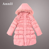 商场同款 安奈儿童装女童冬季羽绒服长款 儿童保暖外套AG445482