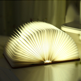 创意变色LED书本灯 皮质便携式翻页折纸书灯 USB充电装饰折叠台灯