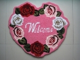 粉红心形玫瑰婚房地毯.结婚地垫.情人节礼物时尚楼梯地毯。卫浴