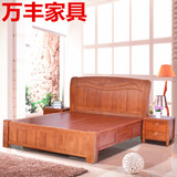 简约现代特价包邮新中式实木床橡木床双人床1.8米大床PK水曲柳床