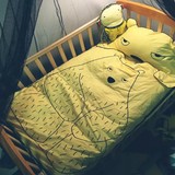 幼儿园三件套bee熊睡袋宝宝全棉午睡被芯褥儿童婴儿床品纯棉被子