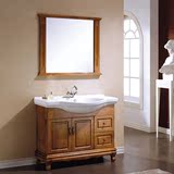 惠达落地浴室柜 实木欧式整体橡木卫浴柜 洗脸盆洗手盆实木柜套装