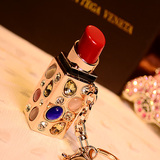 艺达正品口红猫眼石水钻汽车钥匙扣创意时尚钥匙链女士包挂件礼物