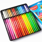 MAPED马培德 24 36 48色塑料蜡笔 儿童绘画涂鸦画笔 不粘手蜡笔