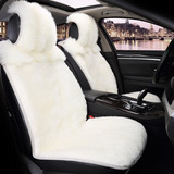 新款冬季羊毛汽车坐垫女性用宝马525Li520liX1X3X4X5座垫时尚白色