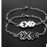 韩国饰品 EXO黑白情侣手链 TFBOYS周边同款手链 包邮 一对价