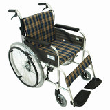 三贵MIKI手动轮椅车MUT-43JD 抱闸刹车 座背垫可拆卸可折背便携kb
