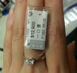 香港代购周大福专柜正品3爪扭臂18K白金钻石戒指订婚结婚钻戒