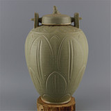 宋越窑青瓷雕刻栓罐 高档仿古做旧出土瓷器 古玩古董老货旧货收藏