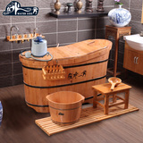 在水一方香柏木木桶浴桶 成人加厚熏蒸泡澡木桶 木质洗澡盆沐浴桶