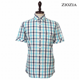 直邮特价！ ZIOZIA 韩国正品代购   蓝色格子衬衫AAT2WC1207BL
