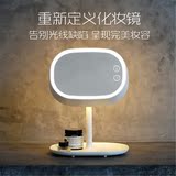 MUID创意韩版LED公主镜小台灯折叠旋转充电化妆镜台式书灯两用款