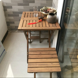 椅子原木户外室内阳台下午茶餐桌包邮日式实木质折叠二人组合餐桌