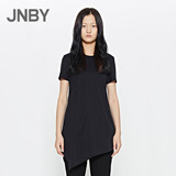 JNBY/江南布衣商场同款休闲不规则前长后短圆领短袖T恤5G461001