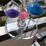 三色彩色水晶玻璃沙漏计时器玩具摆件女友生日礼物创意家居饰品