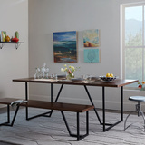促销美式乡村loft住宅 家具 铁艺做旧餐桌椅 办公桌会议桌 包邮