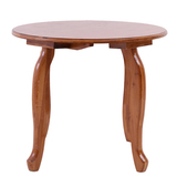 艾品楠竹复古实木餐桌椅组合小户型餐桌欧式圆形吃饭桌子现代简约