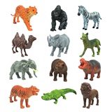 玩具动物 野生动物世界-狮子鳄鱼猩猩等动物模型仿真玩具