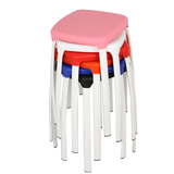 彩色加厚凳子家用餐厅简易椅子餐椅高凳子彩色塑料凳子餐凳方凳