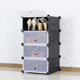 创意塑料魔片DIY组合鞋柜 卧室多层收纳储物柜 客厅置物整理架