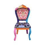 欧式彩色拼布餐椅电脑椅样板间米洛丹家具特色书房别墅店面展示椅