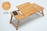 新中式实木电脑用桌床上的简约小型书桌子笔记本桌