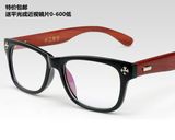 新款木腿眼镜框潮人木框眼镜架防辐射复古铆钉男女平光镜框架眼镜