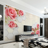 3d立体沙发电视背景客厅卧室无缝墙布 中欧式墙纸壁画 真丝布壁纸
