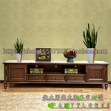 上海美式实木电视柜定制定制二门实木电视柜简约乡村实木电视柜