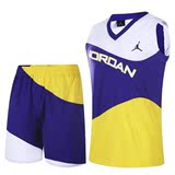 新款乔丹篮球服套装男比赛篮球服训练服背心短裤 可印字印号包邮