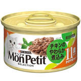 【独家贩卖】MONPETIT至尊猫罐头 碎煮鸡肉 11岁以上高龄猫用 85g