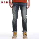 KAMA 卡玛 冬季款男装 时尚休闲直筒牛仔裤男长裤 2414312