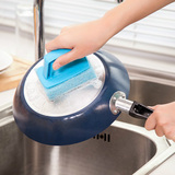 多功能浴室瓷砖清洁刷塑料带把手浴缸刷海绵除垢擦地板刷水槽刷子