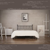 美式1869地中海铁艺床 铁床双人床1.8米 金属双人单人床定制