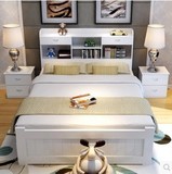 彩漆床1米1.2米1.5米单人床储物床实木儿童床创意公主床男孩女孩