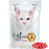 辛迪宠物-WELES威尔斯猫薄荷去毛球小鱼饼干猫零食 综合口味 100g
