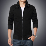 韩版男士修身型春天外套青年春装外穿中年夹克男土衣服春季大码潮