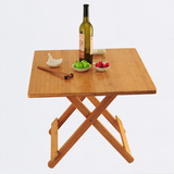 包邮楠竹家用可折叠手提现代简易方形实木吃饭桌子小户型